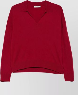 Zanone wool wide fit v neck jumper