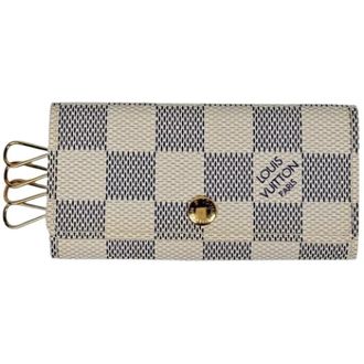 Louis Vuitton Pre-owned Accessories, female, White, Size: ONE SIZE Pre-owned Keycase - Damier Azur
