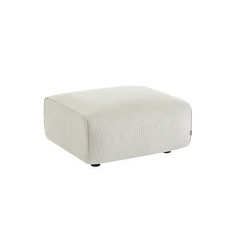 Sweeek Reposapi&eacute;s para sof&aacute; wallas terciopelo de pana fina, 2 plazas, crema