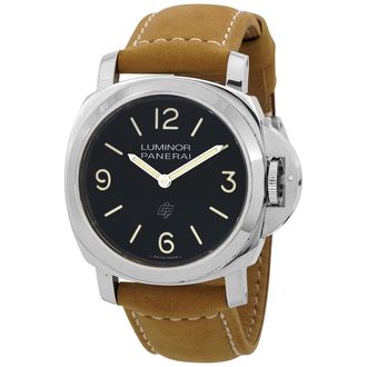 Officine Panerai Pre-owned Panerai Luminor Logo Hand Wind Black Dial Mens Watch PAM01086