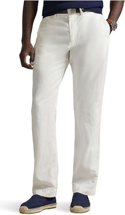 Polo Ralph Lauren Bedford Classic Fit Linen Cotton Pants Mens Casual Pants White : 40 29, Cotton/Linen