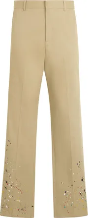 Philipp Plein Loose Fit Trousers Painted Painted