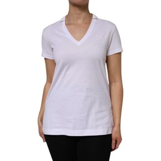 Dolce & Gabbana Cotton V-Neck T-shirt - White