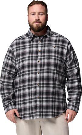 Columbia Mens Cornell Woods Flannel Long Sleeve Shirt, Black Backland Tartan, XX-Large