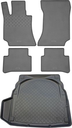 OEM Juego De Alfombrillas De Goma Para Coche Y Maletero Para Mercedes Clase E W212 Sed&aacute;n (4 Puertas) De Marzo De 2009 A Marzo De 2016