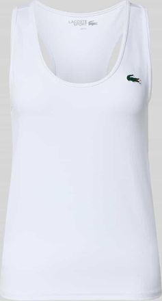 Lacoste Sport Slim Fit Sport Tank Top mit Label Patch in Weiss, Gr&ouml;&szlig;e 34