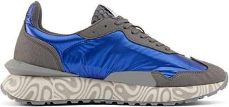 Duuo Vegan Sneaker for Men and Women | Sensei Moon Metallic Effect | Sustainable Casual Style Footwear with Recycled TPU Sole and Eco Friendly Insole, blue