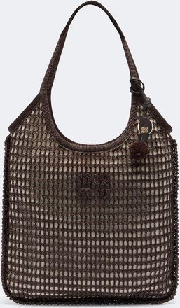 Miu Miu Shopper Ivy de croch&eacute; con efecto rafia