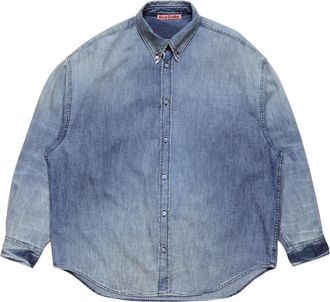 Acne Studios Denim Button-Up Shirt - Heren - Spijkeroverhemden - Blauw - M - Denim - Overhemden