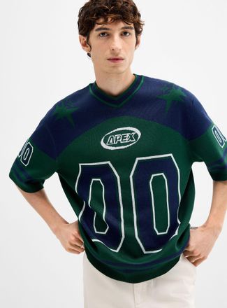 Djab Mens Athletic-inspired jacquard knit jersey