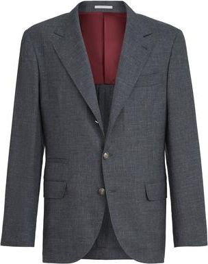 Brunello Cucinelli Blazer with metal buttons in Dark Grey at Nordstrom, Size 54 It