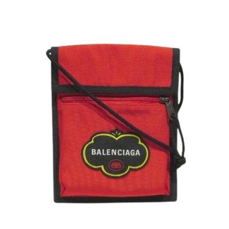 Balenciaga Pre-owned Cross Body Bags, male, Red, Size: ONE SIZE Pre-owned Explorer Nylon Shoulder Bag