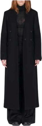 Isabel Benenato Abrigo Largo de Oficial - Coats - Mujer - Negro - XS