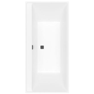 Villeroy & Boch Villeroy&boch - Ba&ntilde;era Recta 190 X 90 Villeroy Et Boch Collaro Piedra Acr&iacute;lica Blanco Rebosadero Negro Mate