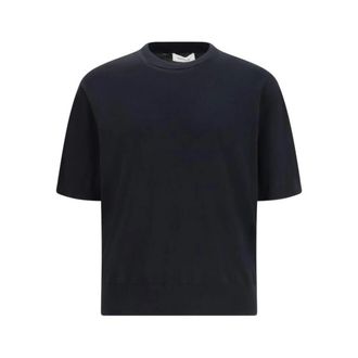 Laneus T-Shirts, male, Black, Size: XL Cotton Crew Neck T-Shirt