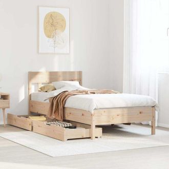 vidaXL Vidaxl - Estructura De Cama Sin Colch&oacute;n Madera Maciza Pino 75x190 Cm