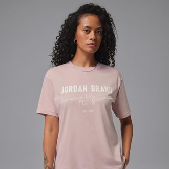 Nike Jordan Womens Jordan Brooklyn Graphic T-Shirt in Pink | IF0809-627