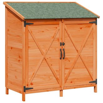 vidaXL Cobertizo De Jard&iacute;n Con Techo Marr&oacute;n 106 X 56 X 113,5 Cm Vidaxl