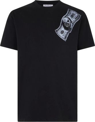 Philipp Plein Tops, Heren, Zwart, S, Katoen, T-shirt Ronde Hals SS Skull