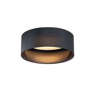 QAZQA Plaf&oacute;n moderno negro transparente LED 40 cm