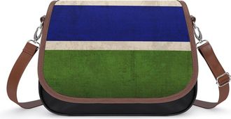 Generic Vintage Gambia Flag Womens Crossbody Bag Fashion Shoulder Handbags Message Tote Bag with Adjustable Strap