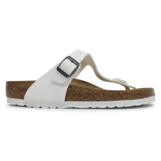 Birkenstock Gizeh BS Birko-Flor Unisex Toe Post Sandals - White - Size:UK 5.5