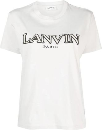 Lanvin Curb Regular Fit T-shirt - Dames - T-shirts - Wit - XS - Katoen - Tops