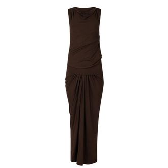 Entire studios Maxi Dresses, female, Brown, Size: XS Long Drape Dress