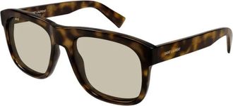 Saint Laurent Zonnebril - Heren - Zonnebrillen - Bruin - 57 MM - Nylon - Accessoires