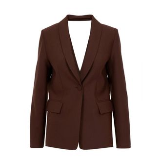 Semicouture Blazers, female, Brown, Size: M Blazer