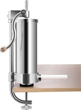 Costway Costway 3,6l M&aacute;quina Para Hacer Salchichas Embutidora Manual M&aacute;quina De Embutidos Con 4 Tubos De Rellenado