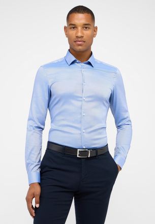 Eterna Langarmhemd ETERNA SUPER SLIM, Herren, Gr. 44, Normalgr&ouml;ssen, blau (mittelblau), 40% Baumwolle, 4% Elasthan, 56% Lyocell, schmal, Manschette, Hemden L