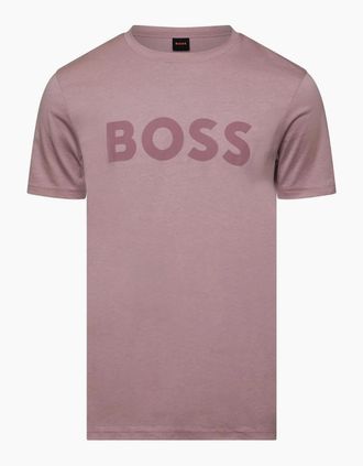 HUGO BOSS Mens Thinking 1 T-Shirt, Signature Logo - Lt Pastel Prpl - Size: 36