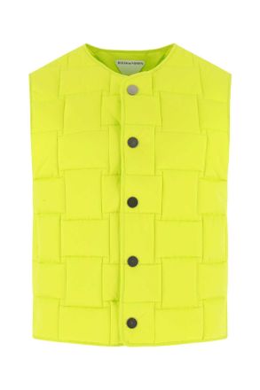 Bottega Veneta Zure Groene Nylon Gevoerde Vest
