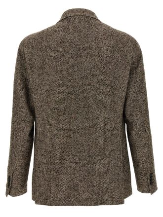 Tagliatore Double-Breasted Wool Blend Blazer - Olive