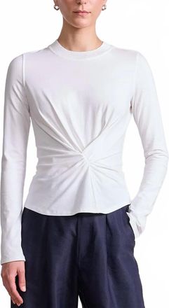 Apiece Apart Long Sleeve Volta Top In White