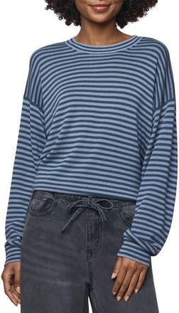 Splendid Georgie Stripe Oversize Sweater in Ice Navy at Nordstrom Rack, Size X-Large