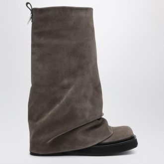 The Attico Robin taupe suede Combat boots