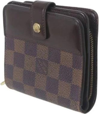 Louis Vuitton Pre-owned Damier Bi-fold Portemonnee - Dames - Vintage Accessoires - Bruin - ONE Size - Vintage