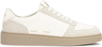 Kazar Heren sneakers van gecombineerde materialen - Heren - Sneakers - Wit - 42 EU - Leer - Schoenen