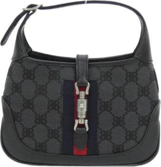 Balenciaga Pre-owned Shoulder Bags, female, Black, Size: ONE SIZE Pre-owned Vintage Canvas Shoulder Bag