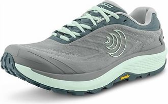 Topo Athletic Womens Pursuit 2 Running Shoe In Grey/mint