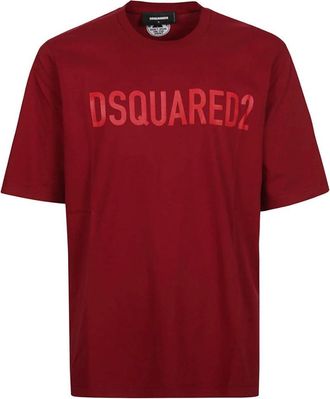 Dsquared2 DSquared2 Herenlogo T-Shirt (Rood)