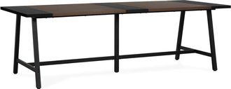 HOMN Mesa de comedor efecto nogal, 240 cm