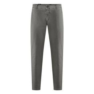 Bomboogie Pantaloni Chino in Gabardine con Micro Stampa - - Trousers - Uomo - Grigio - W40