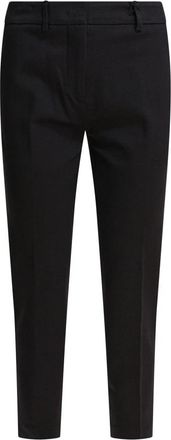 Semper Slim-fit Broeken - Dames - Slim Fit Broeken - Zwart - XS - Leer - Broeken