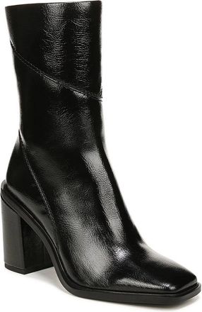 Franco Sarto Stevie Boots Womens Black Faux Leather Square Toe Bootie LION84