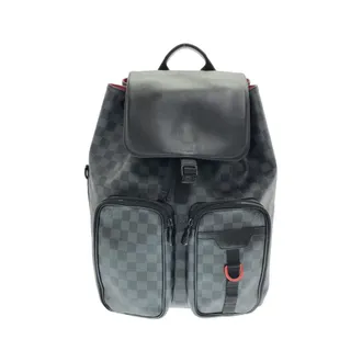 Louis Vuitton Black Coated Canvas Backpack (Pre-Owned)