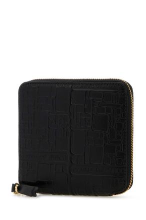 Comme Des Gar&ccedil;ons Unisex Black Leather Wallet Portafogli