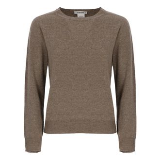 KANGRA Trui van kasjmier en scheerwol - Dames - Tops - Bruin - Maat: XS Wol